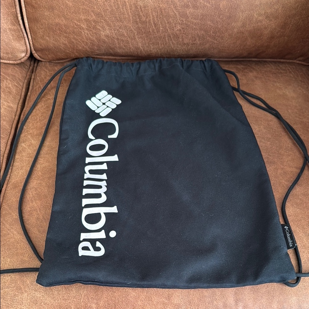 Columbia Black Drawstring Bag